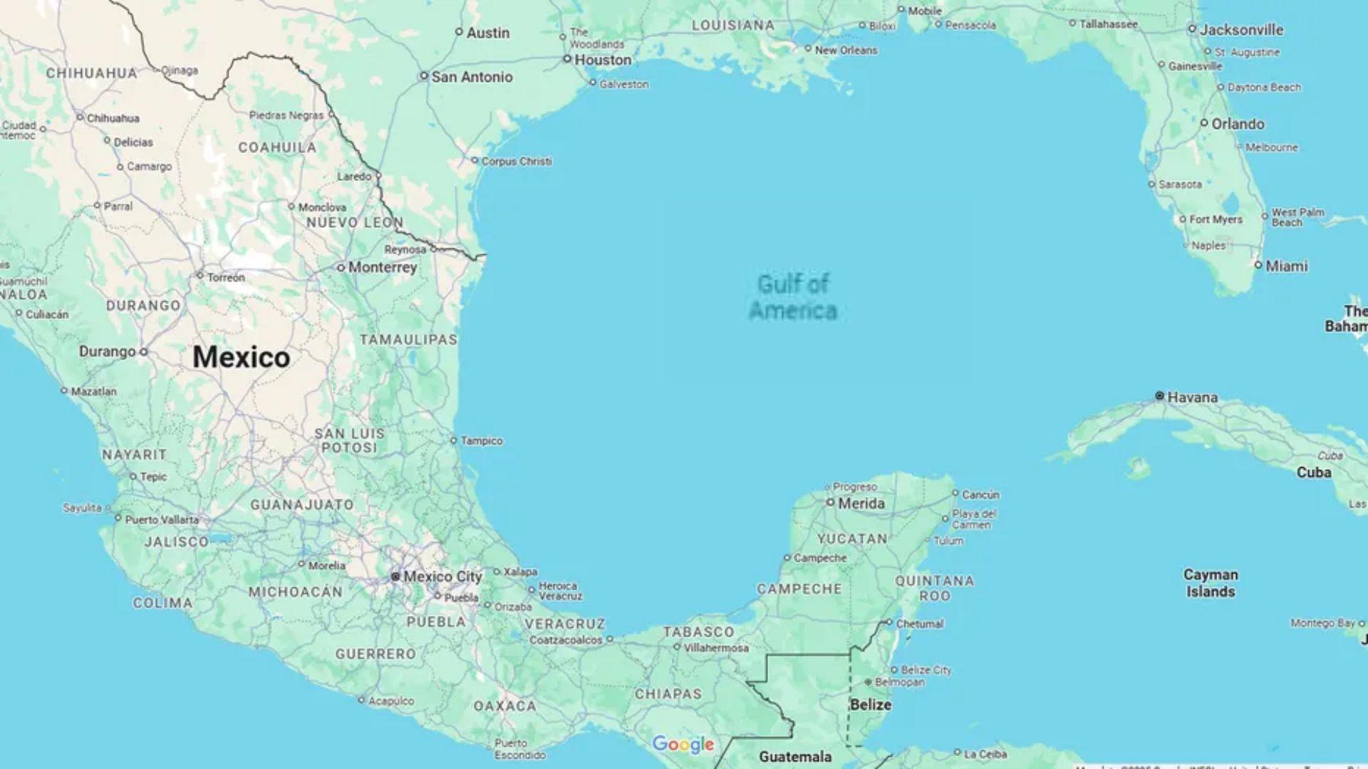 Google Maps Renames 'Gulf of Mexico' to 'Gulf of America' in U.S.
