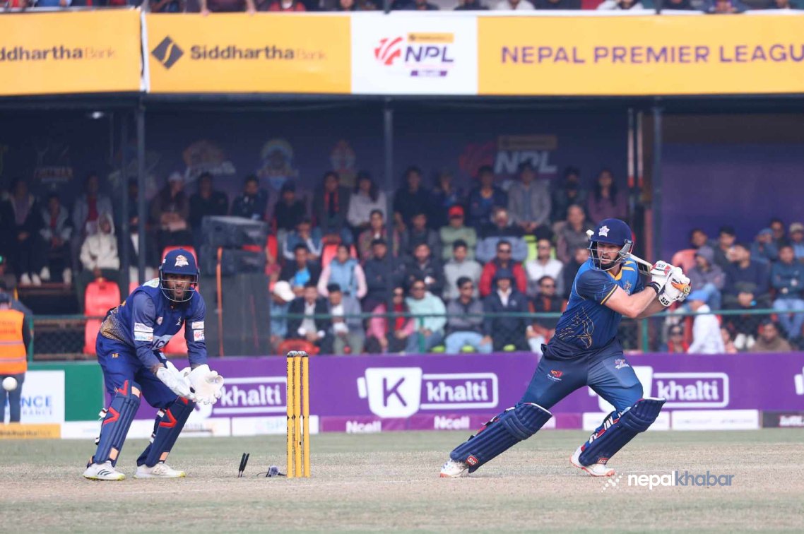 Pokhara Avengers crushed Lumbini Lions by 10 wickets in the 11th NPL match at Kirtipur.
